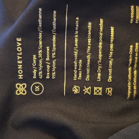 Honeylove Black Seamless Bra. Size 1X. Bonnet Cup. - Picture 3 of 5